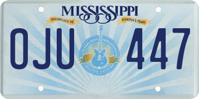 MS license plate OJU447