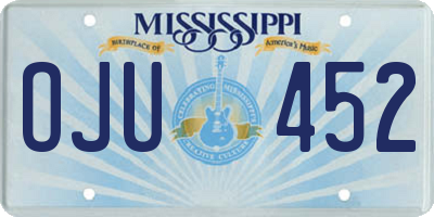 MS license plate OJU452