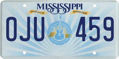MS license plate OJU459