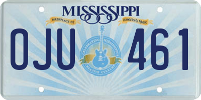 MS license plate OJU461