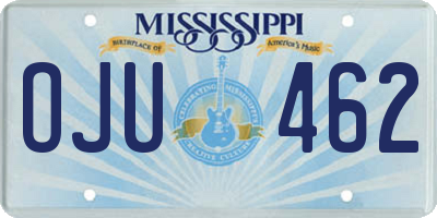 MS license plate OJU462