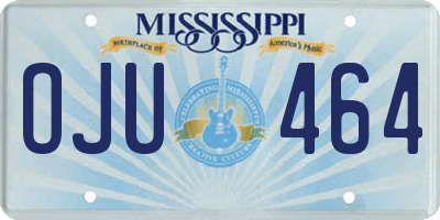 MS license plate OJU464