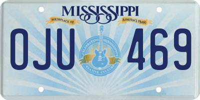 MS license plate OJU469