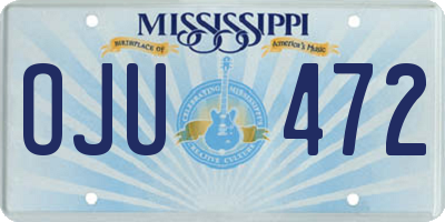 MS license plate OJU472