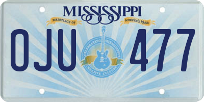 MS license plate OJU477