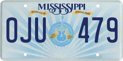 MS license plate OJU479