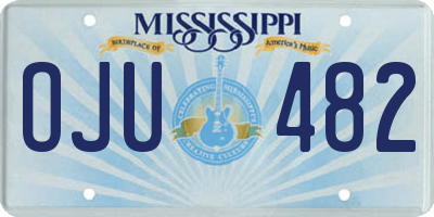 MS license plate OJU482