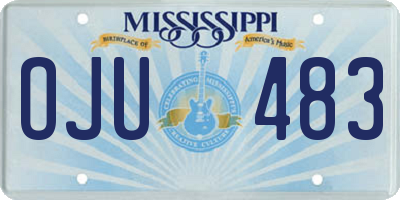 MS license plate OJU483
