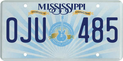 MS license plate OJU485