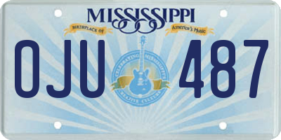 MS license plate OJU487