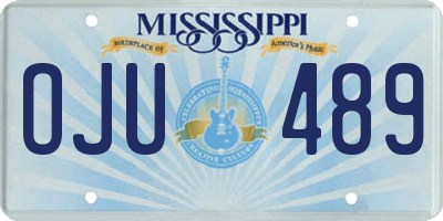 MS license plate OJU489