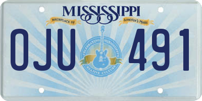 MS license plate OJU491