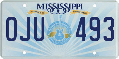 MS license plate OJU493