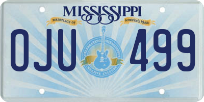MS license plate OJU499