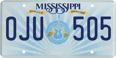 MS license plate OJU505