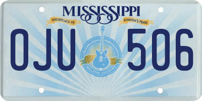 MS license plate OJU506