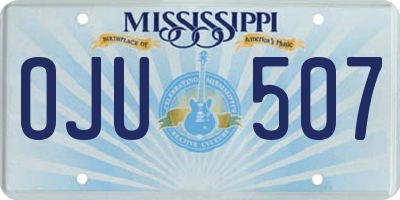MS license plate OJU507