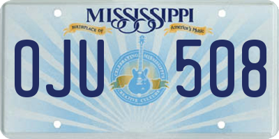 MS license plate OJU508