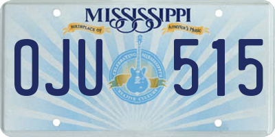 MS license plate OJU515