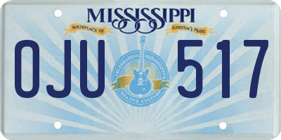 MS license plate OJU517