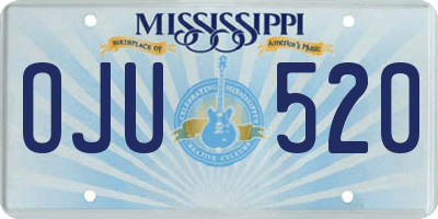 MS license plate OJU520