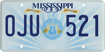 MS license plate OJU521