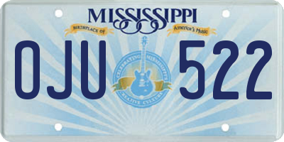 MS license plate OJU522