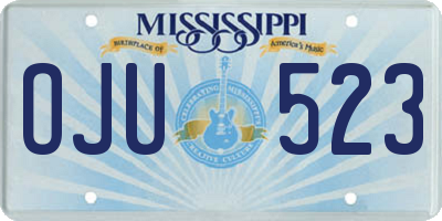 MS license plate OJU523