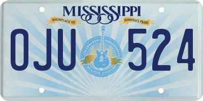 MS license plate OJU524