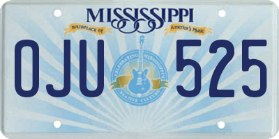 MS license plate OJU525