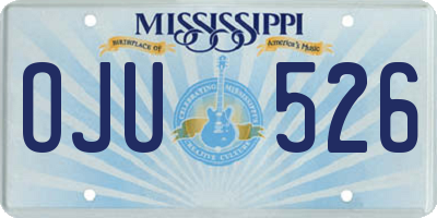MS license plate OJU526