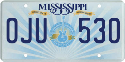 MS license plate OJU530