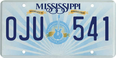 MS license plate OJU541