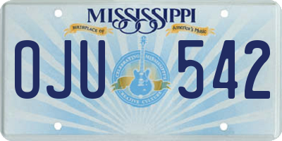 MS license plate OJU542