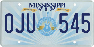 MS license plate OJU545
