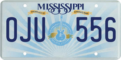MS license plate OJU556