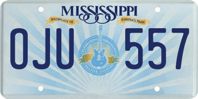 MS license plate OJU557