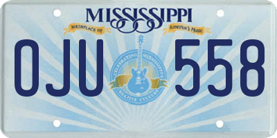 MS license plate OJU558