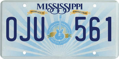 MS license plate OJU561
