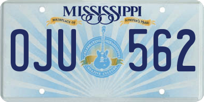 MS license plate OJU562