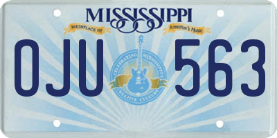 MS license plate OJU563
