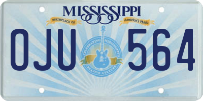 MS license plate OJU564