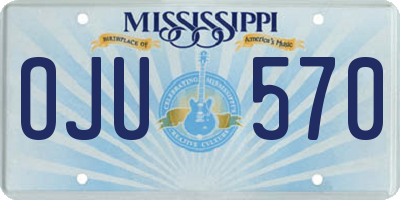 MS license plate OJU570