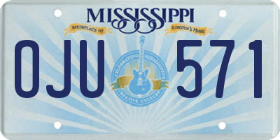 MS license plate OJU571