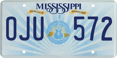 MS license plate OJU572