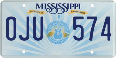MS license plate OJU574