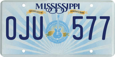 MS license plate OJU577