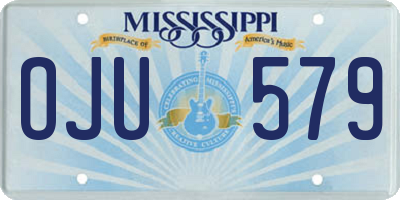 MS license plate OJU579