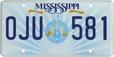 MS license plate OJU581