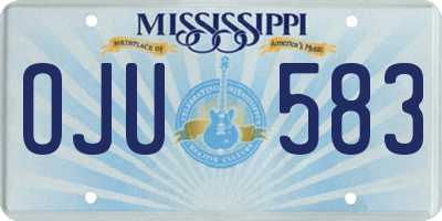 MS license plate OJU583